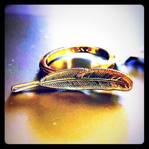 COACH FEATHER RING GOLD